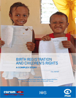 Multi-Country Research Investigating the Benefits of Birth Registration