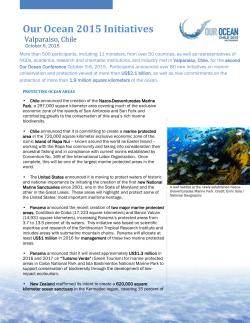 Our Ocean 2015 Initiatives