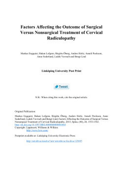 Factors Affecting the Outcome of Surgical Versus Nonsurgical