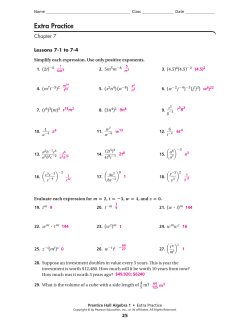 Extra Practice Solutions