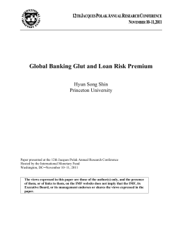 Global Banking Glut and Loan Risk Premium