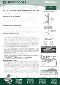 pivot doors - The Woodworkers Company