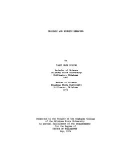 PROXEMIC AND KINESIC BEHAVIOR TOMMY HUGH POLING