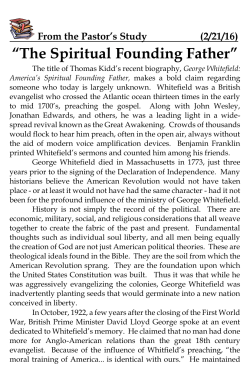 The Spiritual Founding Father