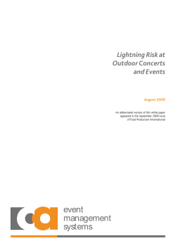 Lightning Research Whitepaper - Event Safety, Sustainability and