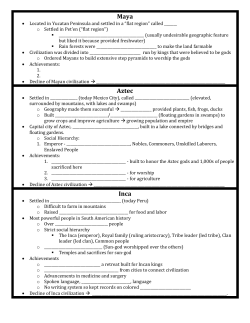 Maya Aztec Inca guided notes