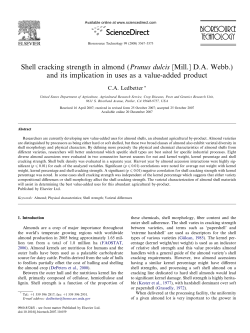 Shell cracking strength in almond