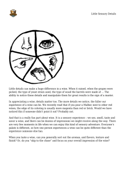 Little Sensory Details Little details can make a huge difference in a