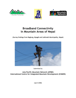 Broadband Connectivity in Mountain Areas of Nepal