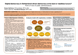 Digital democracy in Switzerland: direct democracy at its best or