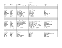 Jesse Tree Date Persons Event/Theme Scripture Symbols First