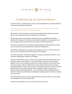 Entertaining at Lemore Manor