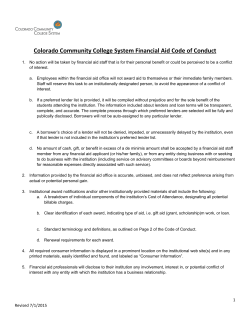 Code of Conduct - Pueblo Community College