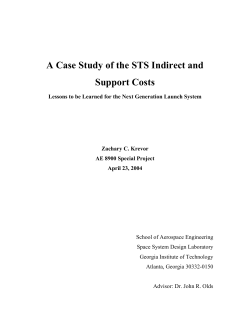 A Case Study of the STS Indirect and Support Costs