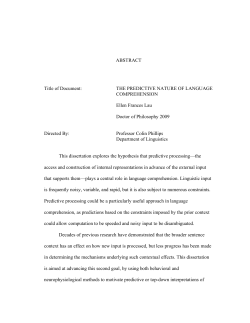 The predictive nature of language comprehension.