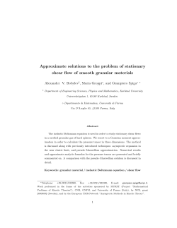 Approximate solutions to the problem of stationary shear flow of