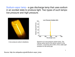 Sodium-vapor lamp - a gas discharge lamp that uses sodium in an