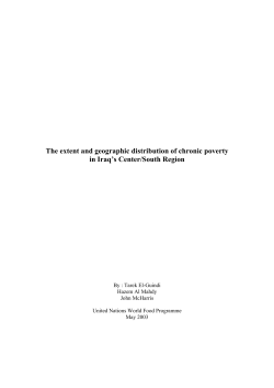 The extent and geographic distribution of chronic poverty in Iraq`s