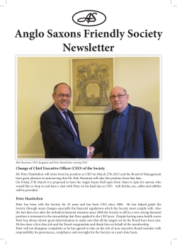 Full newsletter  - Anglo Saxons Friendly Society