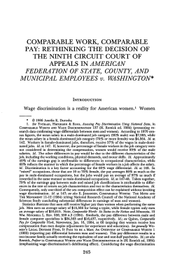 comparable work, comparable pay: rethinking the