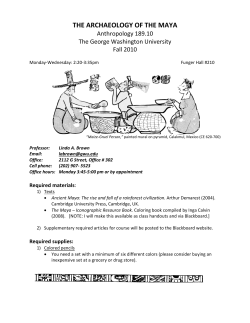 the archaeology of the maya - GWU Anthropology