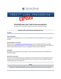 Drastically lower your credit card processing fees!