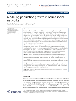 Modeling population growth in online social networks