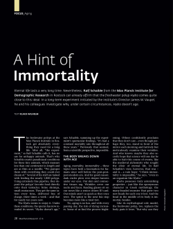 A Hint of Immortality - Max-Planck