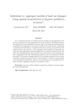 Individual vs. aggregate models of land use changes: Using spatial