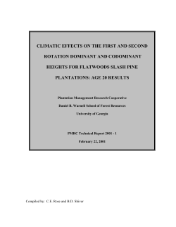 climatic effects on the first and second rotation dominant and