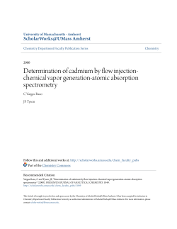 Determination of cadmium by flow injection
