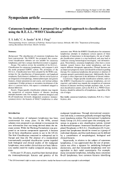 Cutaneous lymphomas: A proposal for a unified approach to
