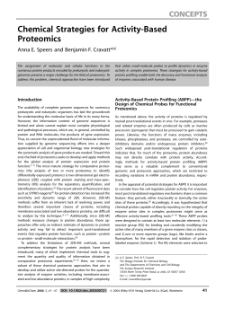 Chemical Strategies for Activity-Based Proteomics
