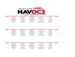 LANE NUMBER HEAT 1: 9:50 AM HEAT 2: 10:12 AM
