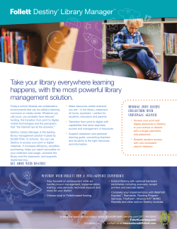 Follett Destiny Library Manager