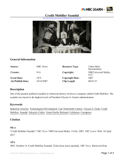 Credit Mobilier Scandal