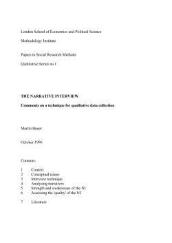 The Narrative Interview