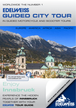 GUIDED CITY TOUR Enjoy Innsbruck