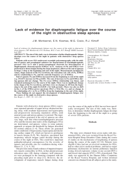 Lack of evidence for diaphragmatic fatigue over the course of the