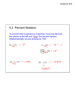 4.2 Percent Notation - craftmath / Main Page