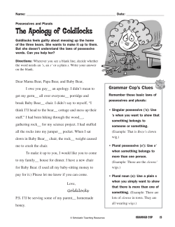 The Apology of Goldilocks