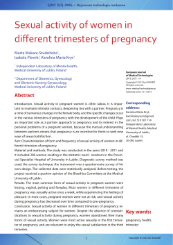 Sexual activity of women in different trimesters of pregnancy