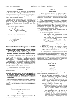 Singapura - Portal das Finanças