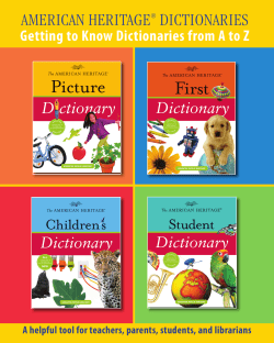 AMERICAN HERITAGE&reg; DICTIONARIES