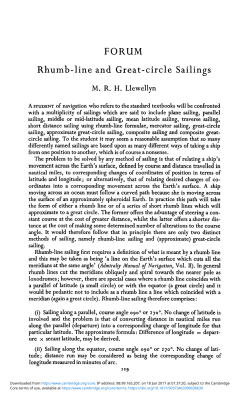 Rhumb-line and Great-circle Sailings