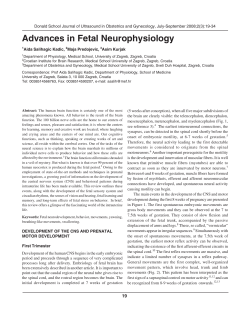 Advances in Fetal Neurophysiology