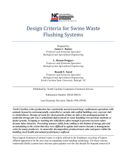 Design Criteria for Swine Waste Flushing Systems - NCSU-BAE