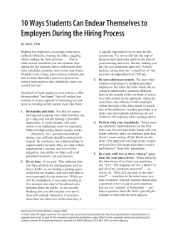 10 Ways Students Can Endear Themselves to Employers During the