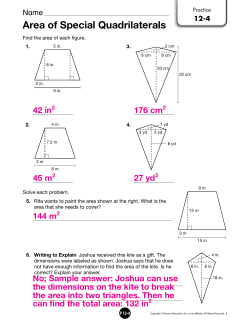 Area of Special Quadrilaterals