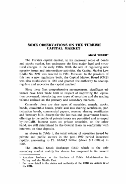 some observ ations on, the turkish capital market